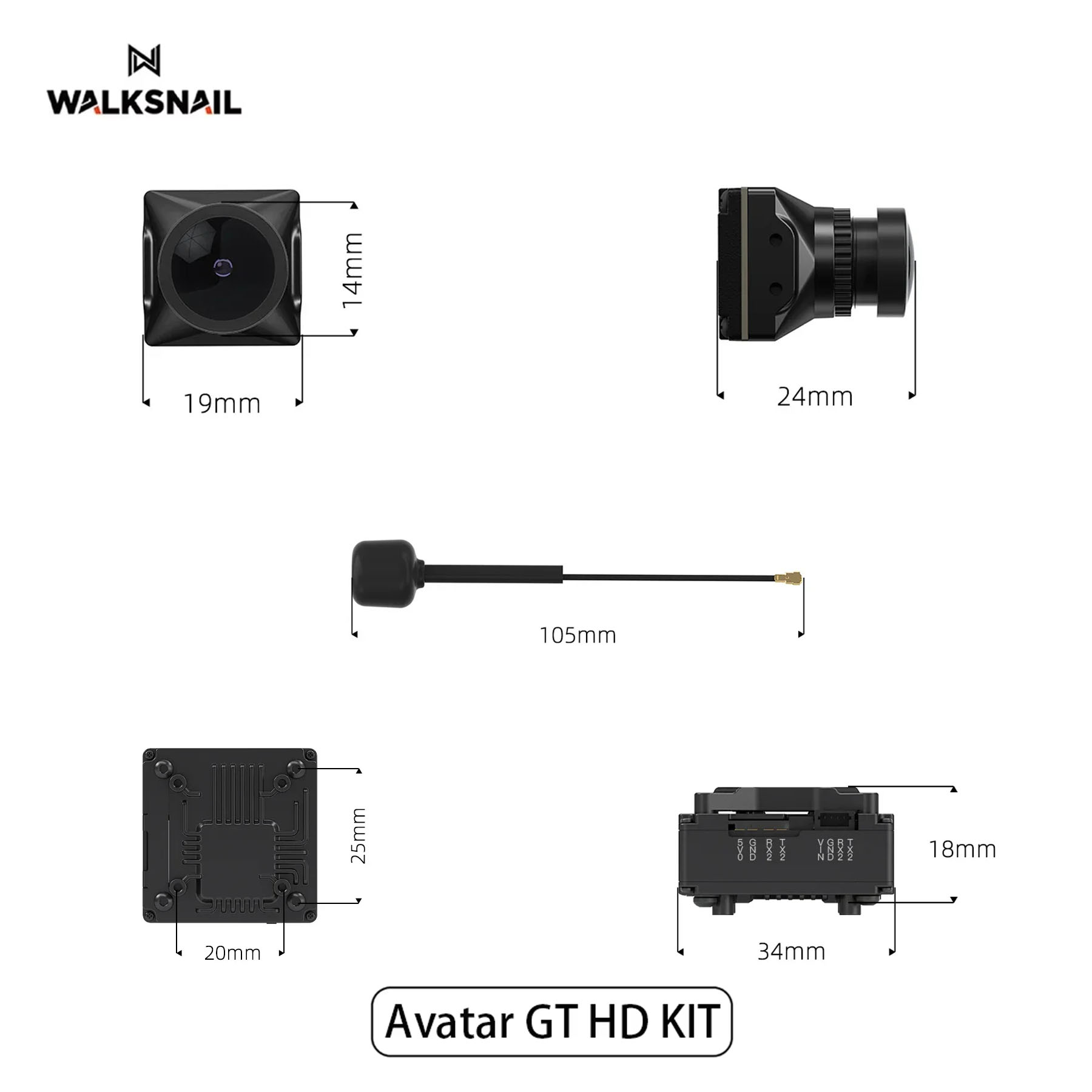 Walksnail Avatar GT HD KIT 2W  - Drone Kit With Camera review and price
